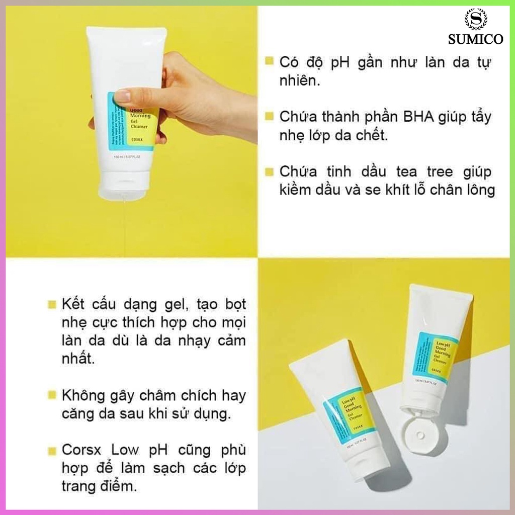 Sữa rửa mặt Cosrx Low PH Good Morning Gel 0.5% BHA Có Độ pH Thấp 150ml | BigBuy360 - bigbuy360.vn