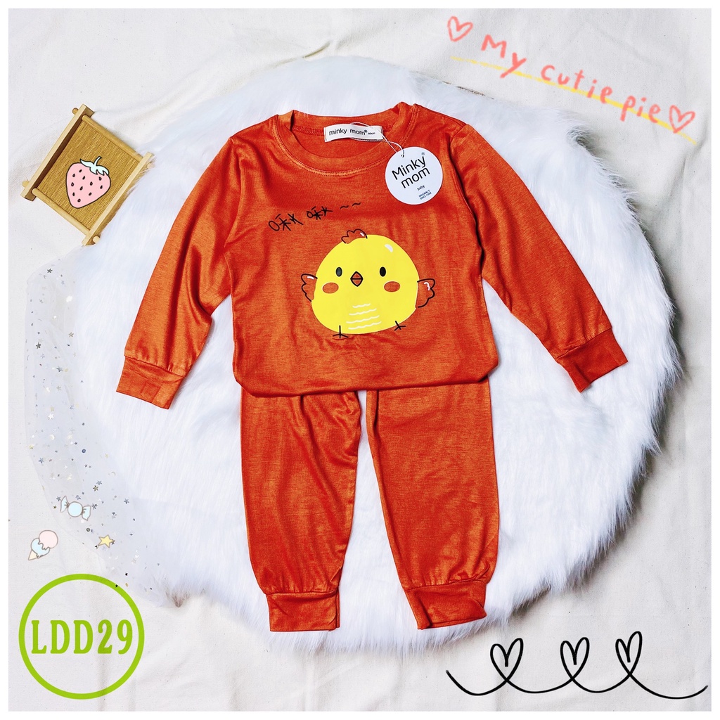 [LDD29] Bộ Dài Tay Thun Lạnh MINKY MOM CÓ SIZE ĐẠI, Mềm Mịn, Thoáng Mát, Thấm Hút Mồ Hôi Hàng Chuẩn Đẹp Cho Bé Trai, Gái