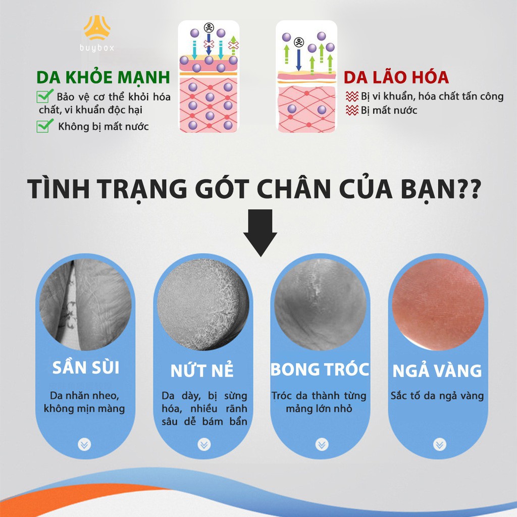 Vớ Bọc Gót Chân Silicone Chống Nứt Nẻ, Bong Tróc Da