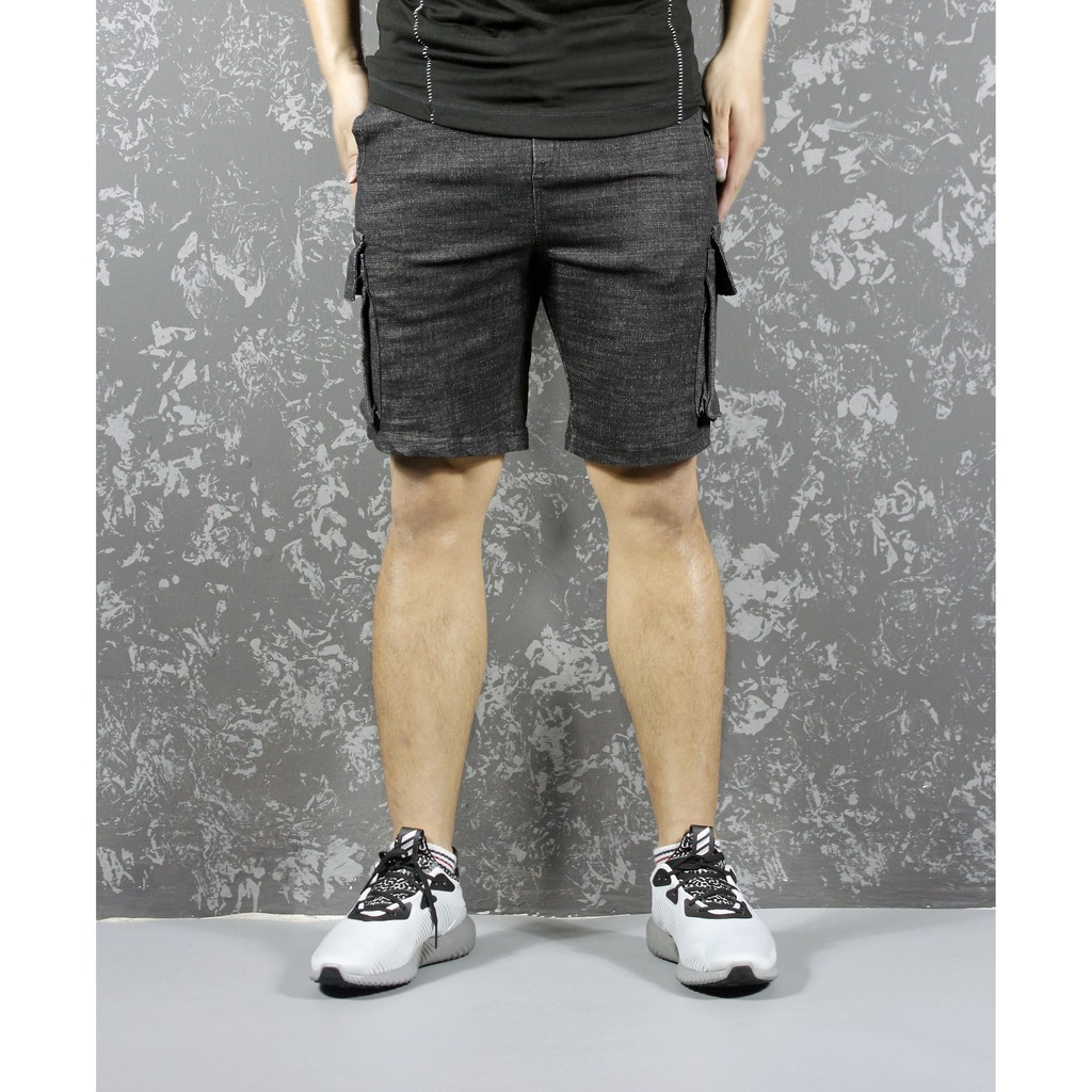 Quần short jean cargo nam Lexuza 233