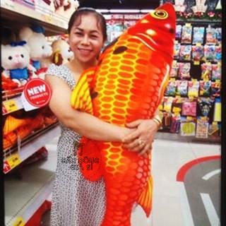 GẤU BÔNG CÁ CHÉP NHỒI BÔNG LOẠI LỚN 0.9 MÉT