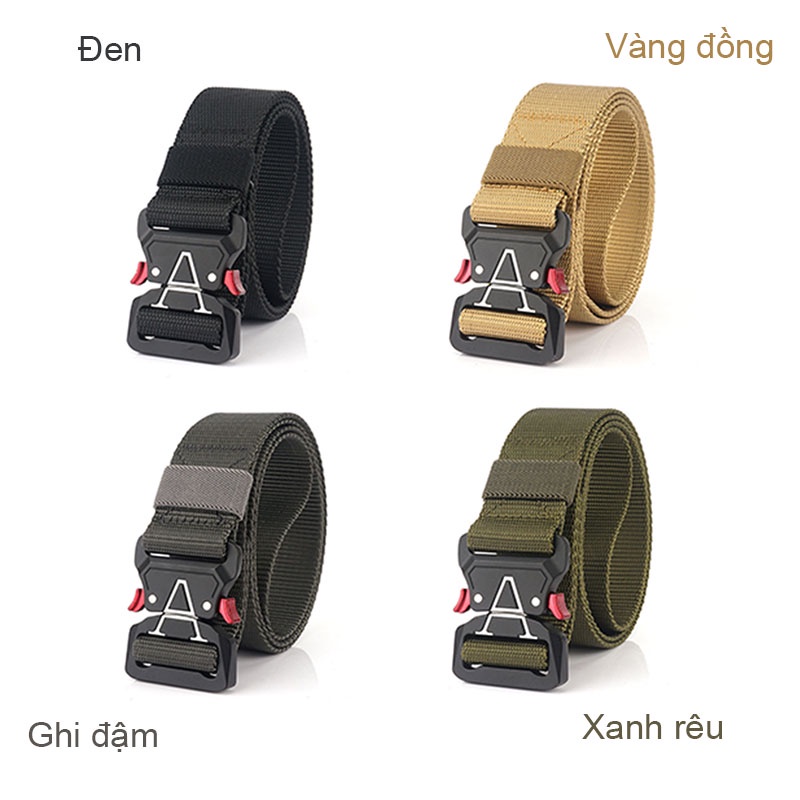 Thắt lưng vải dù, dây nịt bụng siêu bền  khóa cài kim loại không gỉ