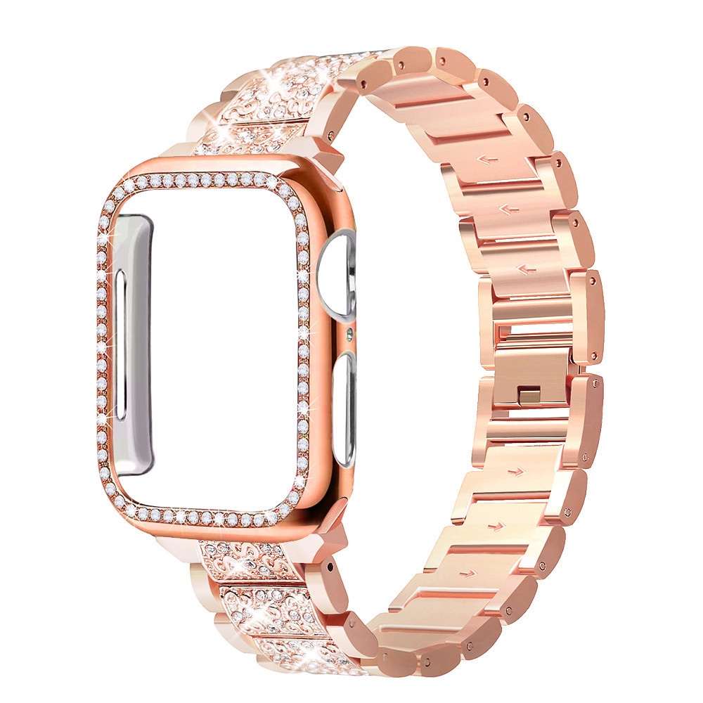 Ốp Dây Đeo Đồng Hồ Bằng Kim Loại 40mm 44mm 41mm 45mm 40 mm iWatch series 3 4 5 6 se 7