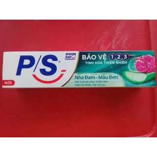 Kem đánh răng p/s bảo vệ 123 nha đam, mẫu đơn 180g