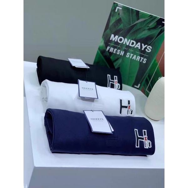 Áo golf cộc tay Hazzy’s chất liệu cotton thấm hút mồ hôi form dáng chuẩn đẹp