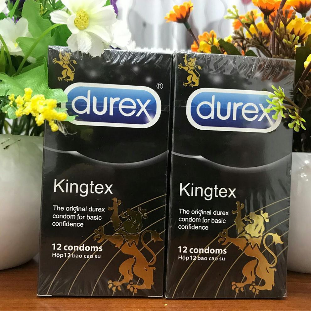 [TĂNG GEL KY] Bộ 2 hộp bao cao su Durex Kingtex || Chống Suất Tinh Sớm, Ôm Sát, Siêu Mỏng