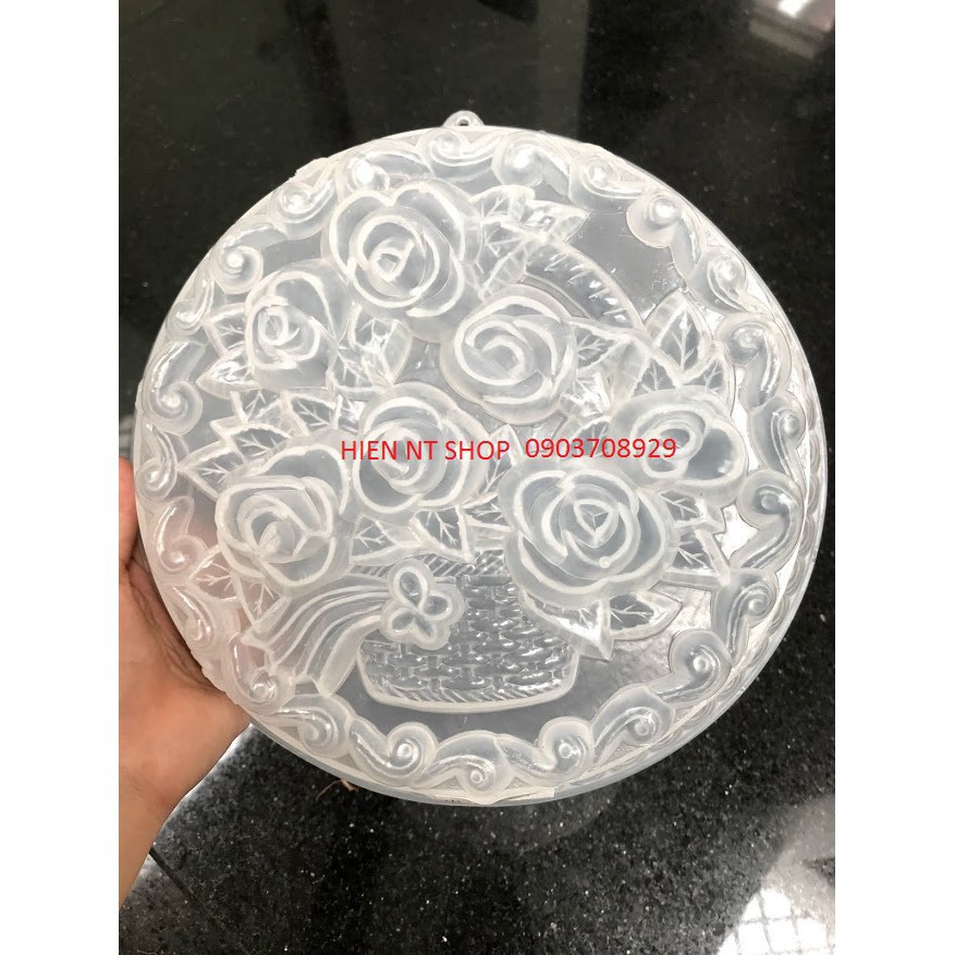 ( 8 mẫu ) khuôn rau câu size 25cm nhựa làm thạch bánh sinh nhật - Round Jelly mold 10"