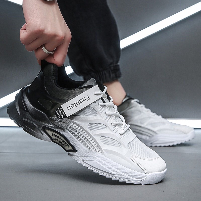 Giày thể thao nam màu Loang có 2 màu xanh đen siêu đẹp