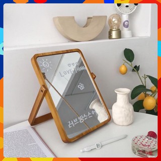 FREESHIP Gương gỗ để bàn, gương gỗ Hàn quốc siêu xinh - Nhà Chi Decor