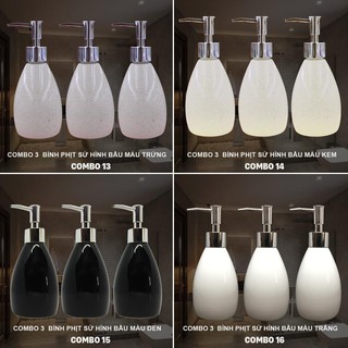 Bình sứ đựng dầu gội, dưỡng thể, sữa tắm chính hãng 100% Bát Tràng