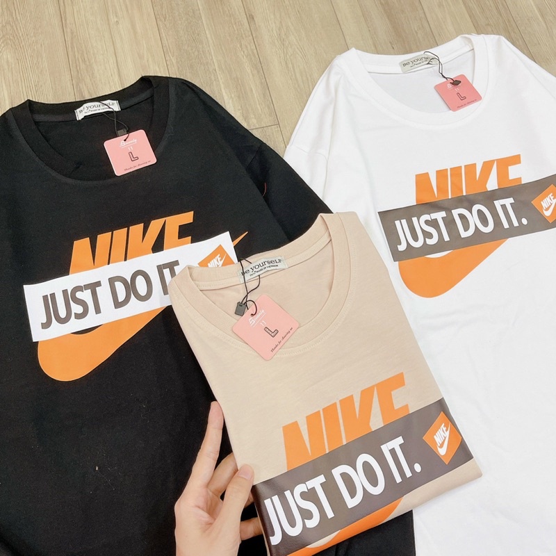 Áo Thun Tay Ngắn UNISEX in Decal JUST DO IT - Hình chụp thật (Đủ size M-L-XL) - Số đo ở cuối