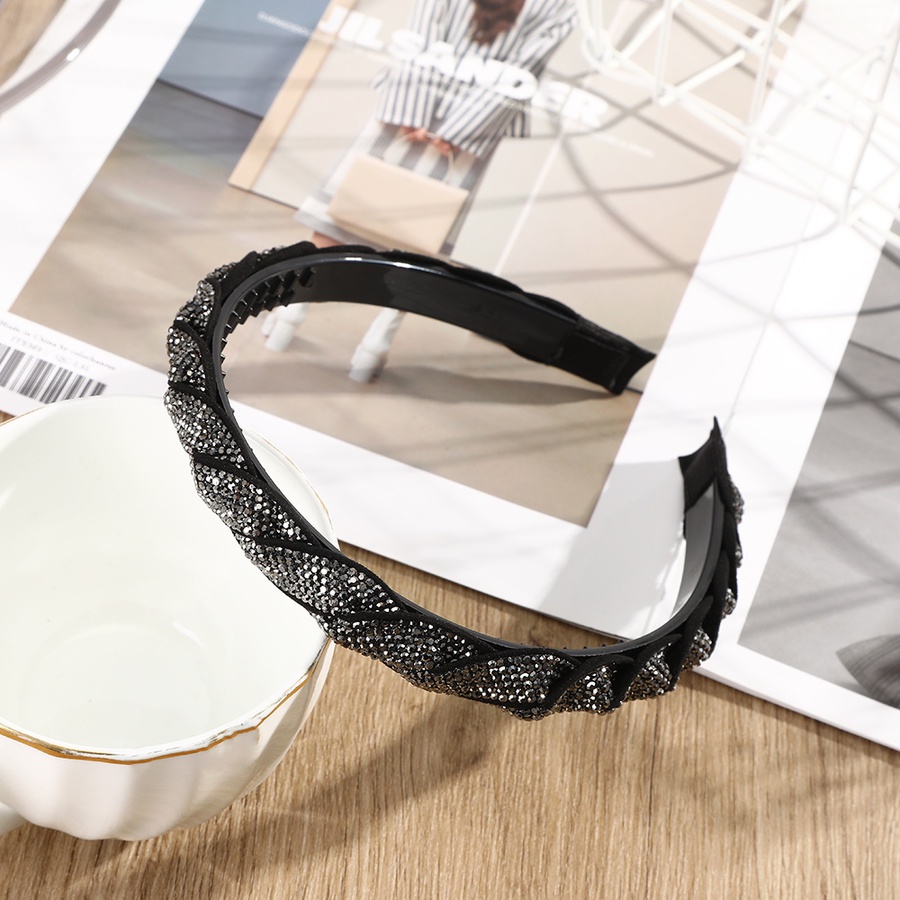 Băng đô cài tóc đính đá pha lê nhân tạo thời trang phong cách hàn quốc cho nữ