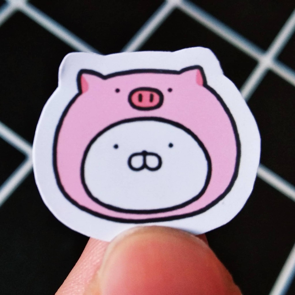 Bộ 40 sticker Thỏ mặt tròn - LLD024 (Ảnh thật shop tự chụp)