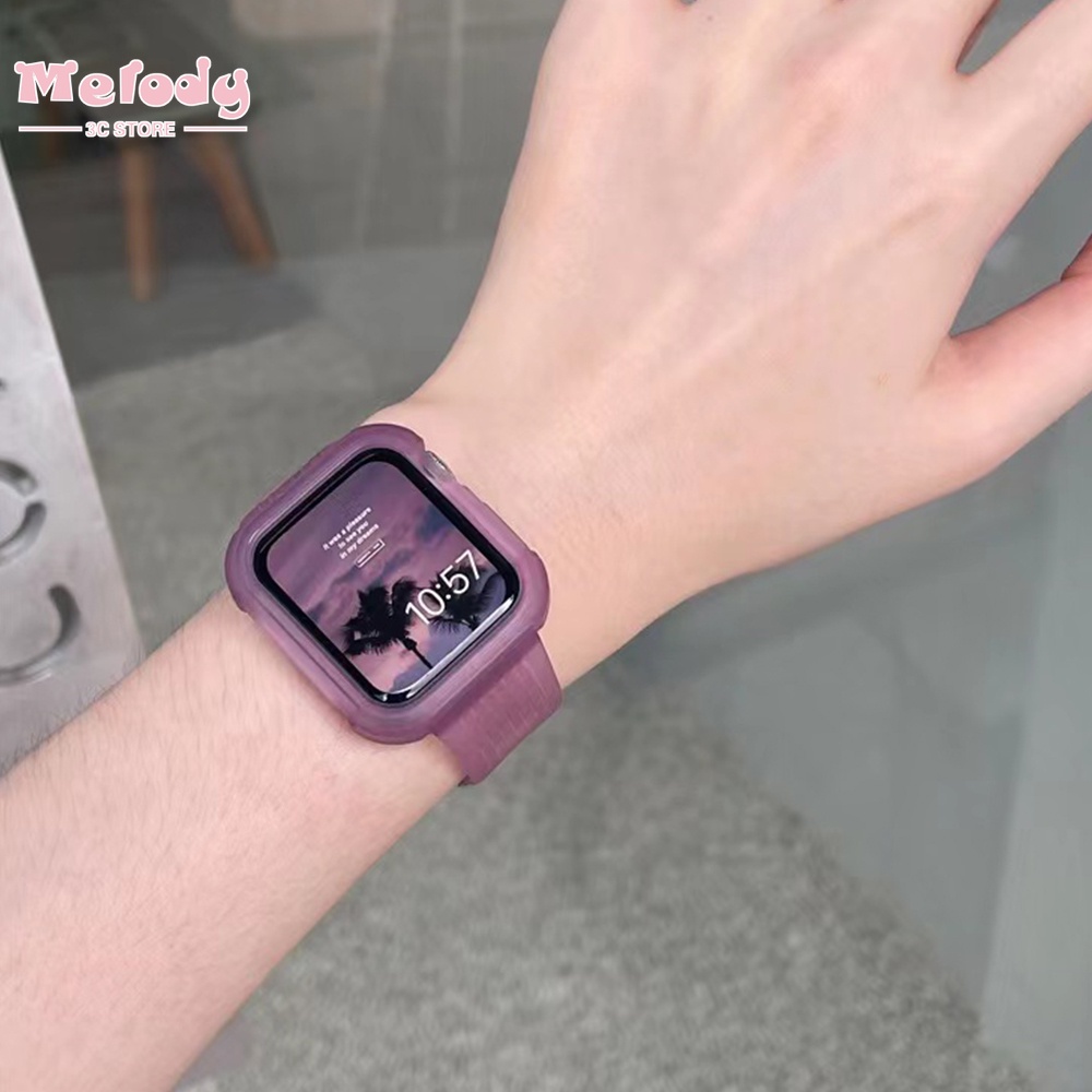 Dây Đeo Trong Suốt Cho Đồng Hồ Thông Minh iwatch 45 / 44 / 42 / 41 / 40 / 38mm series 7 / 6 / 5 / 4 / 3 / SE