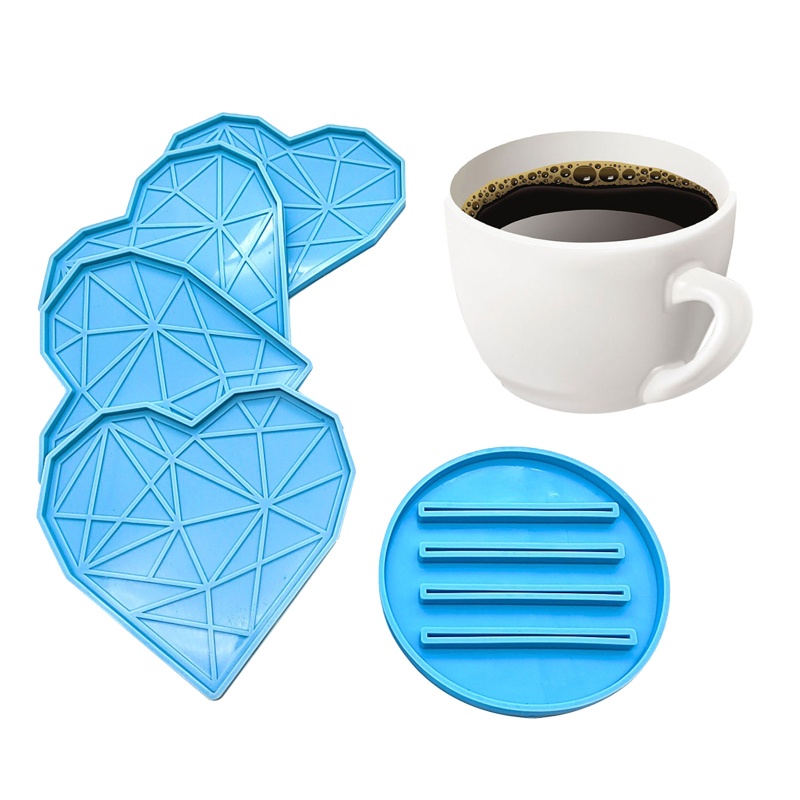 Khuôn Silicone Làm Đế Lót Cốc Bằng Resin