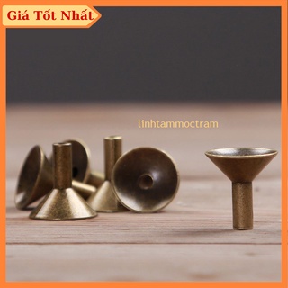 Đế trụ đồng đặt nhang nụ đế nụ trầm phụ kiện cho thác khói trầm hương