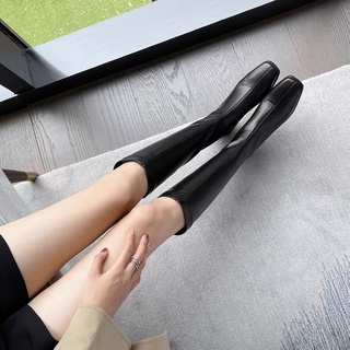 Bốt đùi da gót vuông 5cm⚡️ANDU STORE⚡️[Ảnh thật phía cuối]