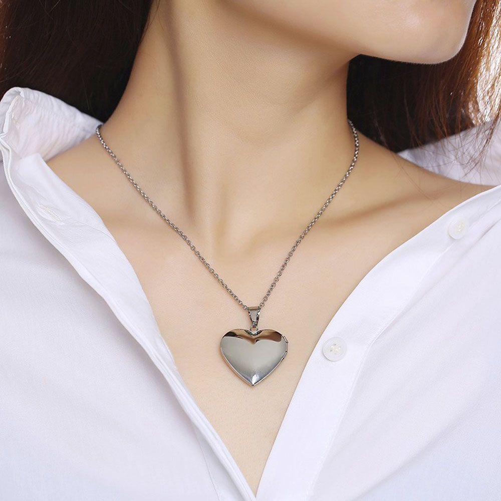 Dây Chuyền Mặt Khung Ảnh Trái Tim Nhiều Màu Thời Trang Lãng Mạn Cho Nam Nữ