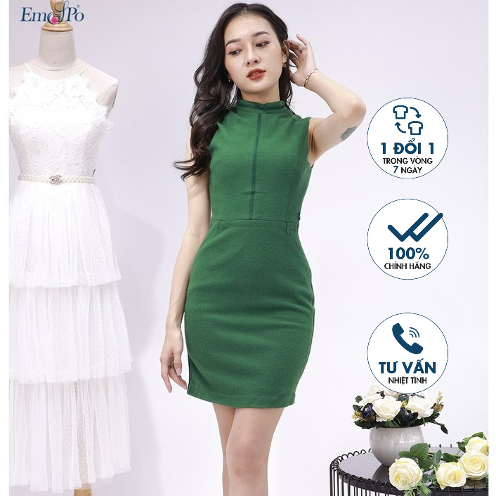 Đầm ôm sát nách cổ trụ Emspo DS1940