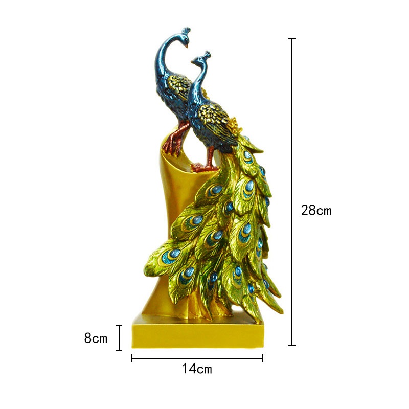 1 Con Công Bằng Nhựa Resin Thời Trang Sáng Tạo Dành Cho Trang Trí Nhà Cửa