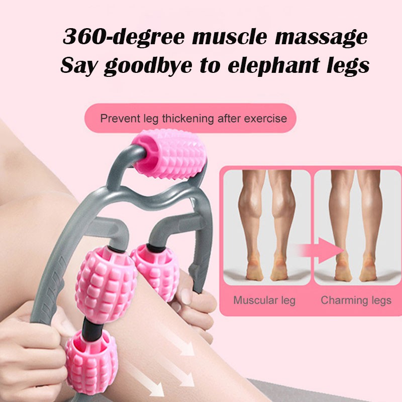 Dụng Cụ Vòng Kẹp Massage 360 Loại 5 Bánh 🎁 FREESHIP 🎁 Thư Giãn Cơ Bắp Tập Yoga, Thể Dục YO17