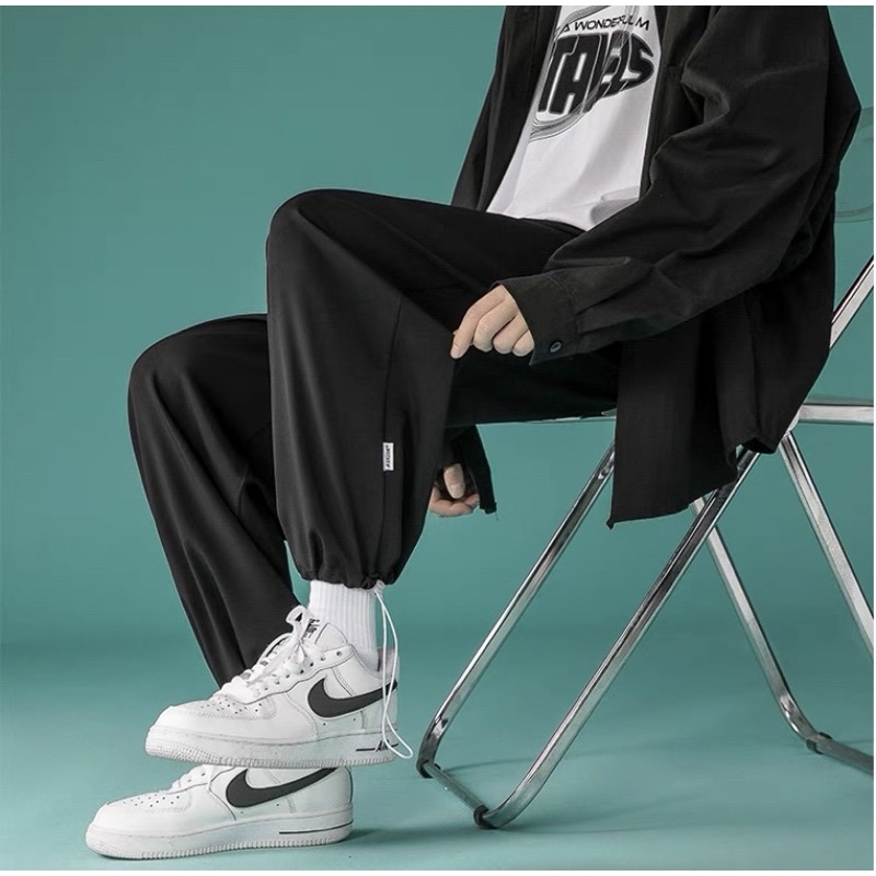 Quần Jogger Nam Nữ trơn Unisex-  Quần ống rộng Kiêu dáng Thể Thao Chất Vải Umi Không Bai Xù Có Dây Rút