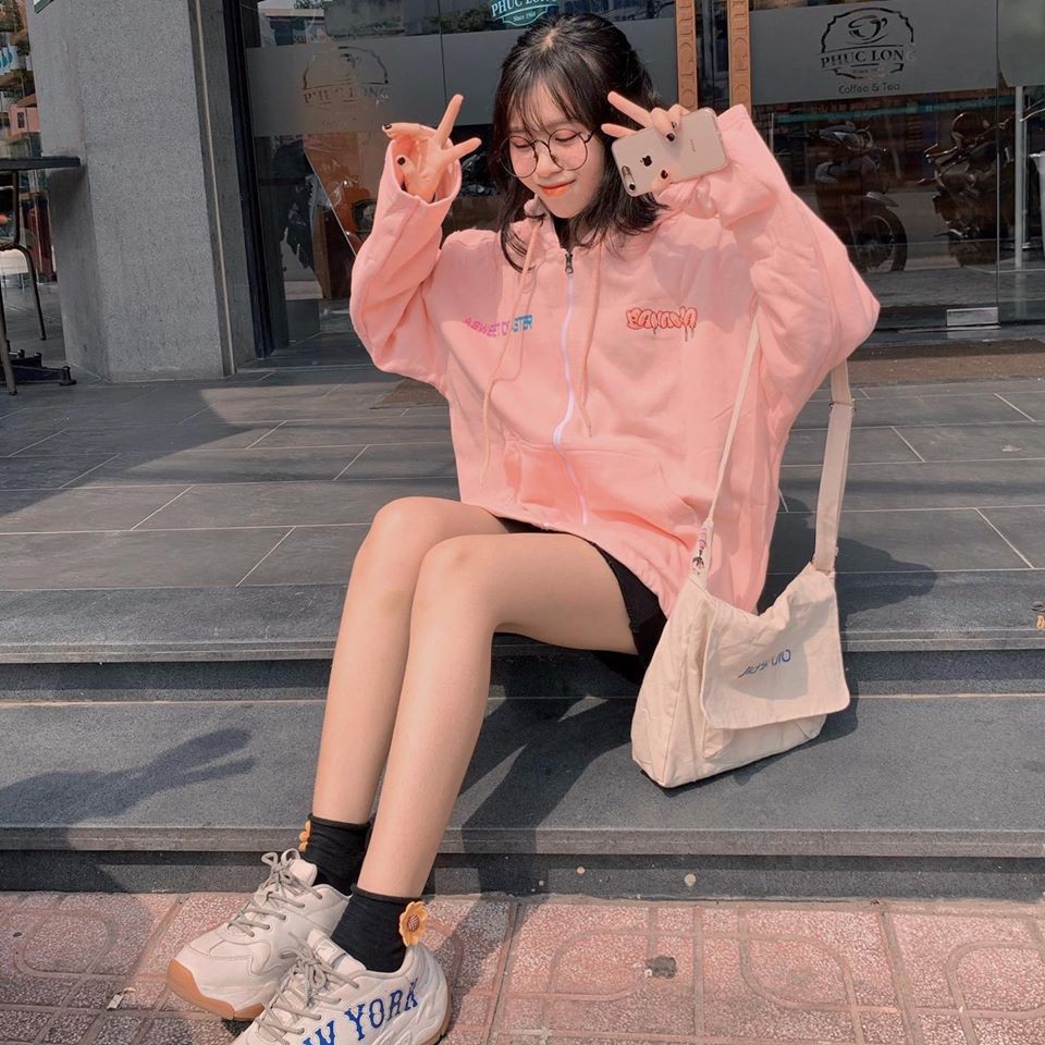 Áo Khoác Hoodie BA.NA.WA. 5 Màu Ulzzang Unisex 1hitshop | BigBuy360 - bigbuy360.vn