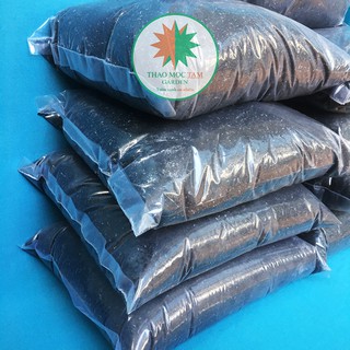 Trấu hun trồng cây - Vỏ trấu hun mịn, giá thể trồng cây hoa