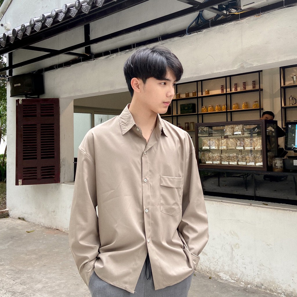 Áo sơ mi dài tay basic túi trước ngực , áo thun nam nữ trơn unisex , Odin Clothing | BigBuy360 - bigbuy360.vn