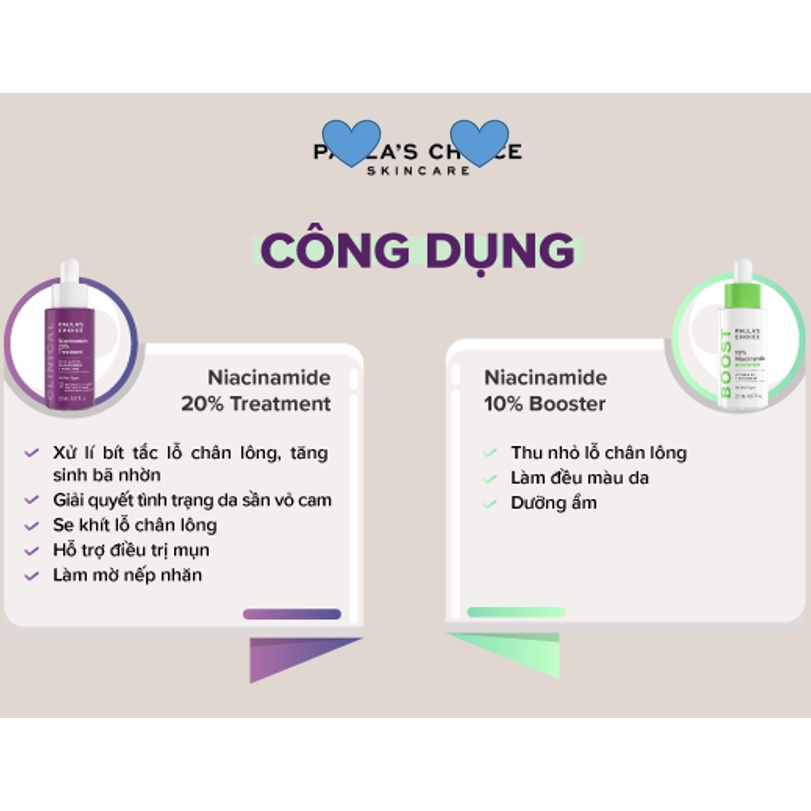 20% 10% Niacinamide tinh chất kiềm dầu giảm mụn trợ thâm sáng da cho da dầu mụn nhạy cảm