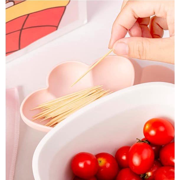 Bộ Rổ Kèm Thau Đựng Rau Trái Cây Hình Trái Dứa Độc Đáo Đáng Yêu (32.8 x 22.3 x10cm - Bộ Gồm 1 Rổ 1 Thau Theo Màu)