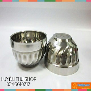 Bộ 10 bát cơm inox 2 lớp cách nhiệt