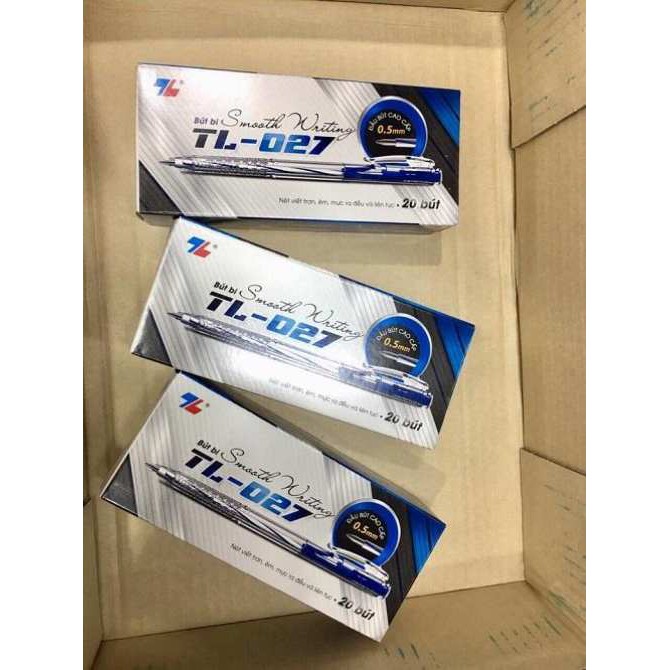 Hộp 20 bút bi nét nhỏ TL 027 có sẵn , sét 20 chiếc bút bi đủ màu