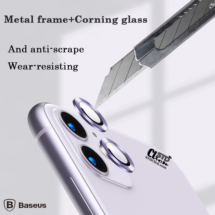KÍNH CƯỜNG LỰC CAMERA IPHONE 11 BASEUS ALLOY CHÍNH HÃNG HÀNG CHUẨN