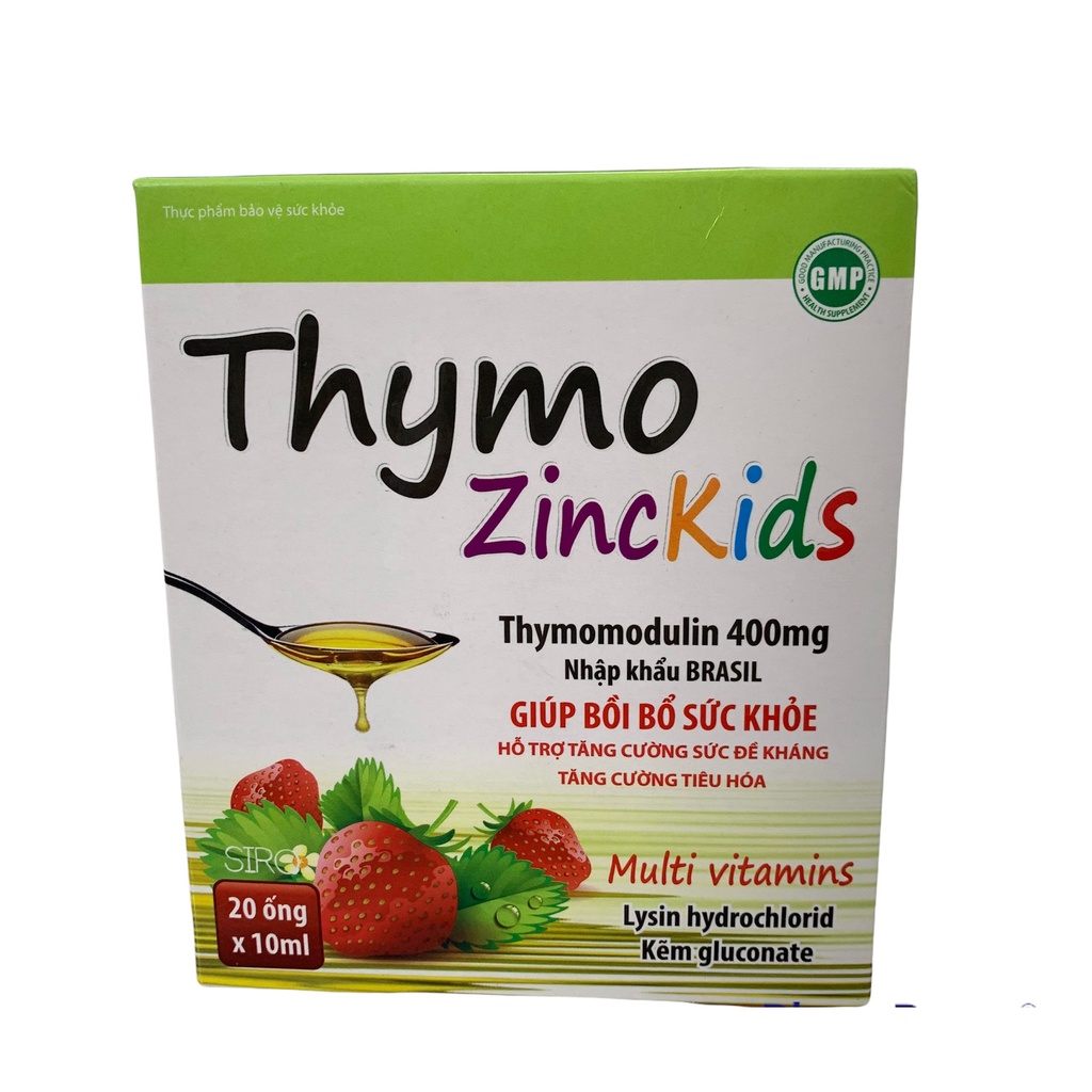 Thymo Zinckids hỗ trợ tăng đề kháng cho cơ thể bé hộp 20 ống