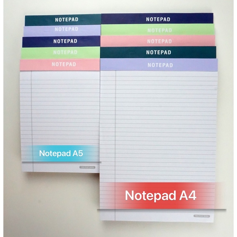 NOTEPAD A5-A4  đường xé răng cưa mịn TienPhatBook