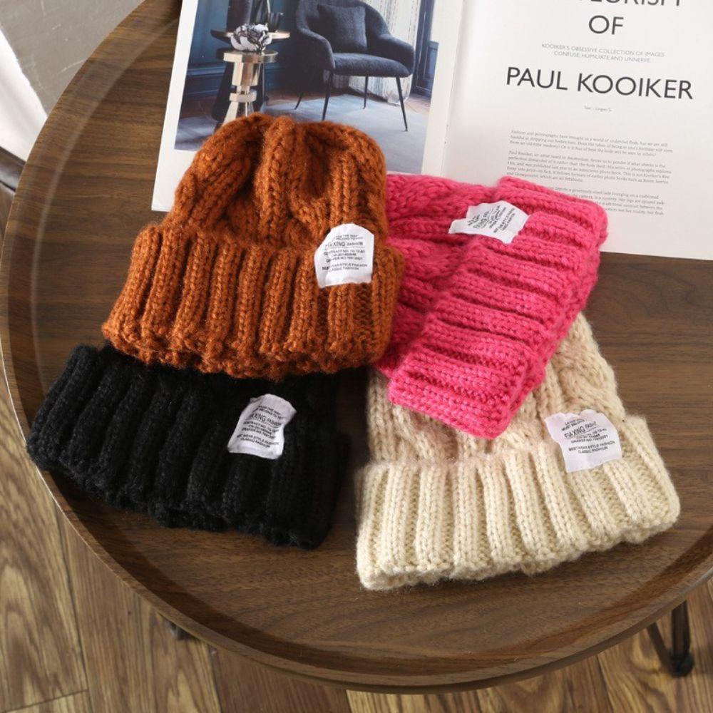 Mũ Beanie Dệt Kim Chống Gió Thời Trang Mùa Đông Cho Học Sinh