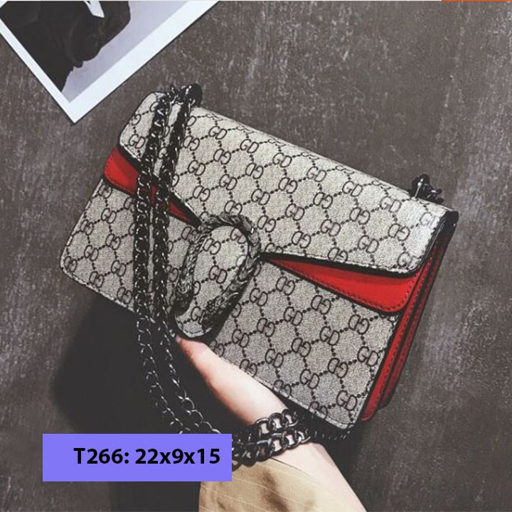 Túi xách tay đeo chéo nữ da vân gd khóa đầu rồng sang trọng phong cách hàn quốc T266