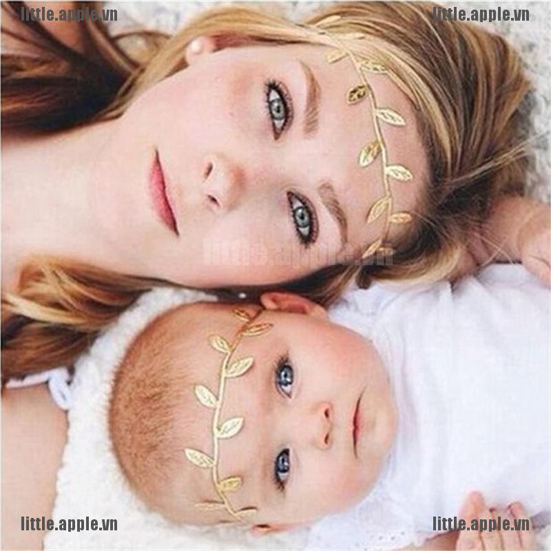 [Little] 2pcs Women Kids Adults Baby Gilding Elastic Cloth Headdress Hair Band Headband Gift [VN]