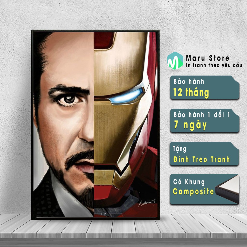 Tranh Iron Man Trong Marvel Dùng Trang Trí Gian Phòng