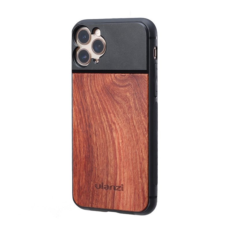 ULANZI17mm gắn kết trường hợp ống kính phim phù hợp cho iPhone 11 / pro / max gỗ Điện thoại trường hợp