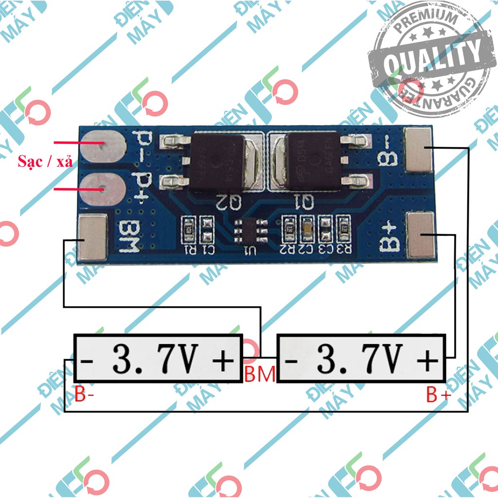 DMF5 Mạch 2S 7.4V 10A Sạc Cân Bằng Và Bảo Vệ Cell Li-Ion 7.4v