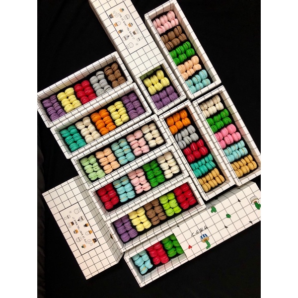 Set bánh macaron mini kèm túi