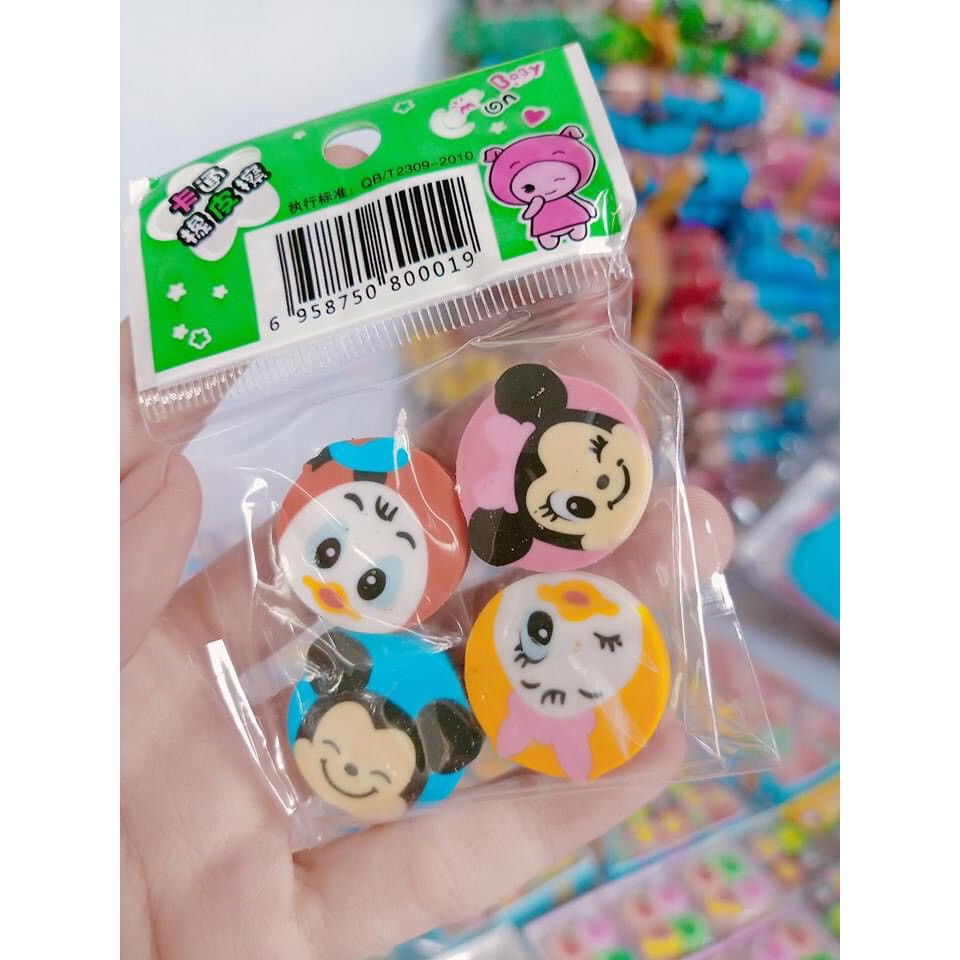 Gôm vỉ 4 viên ( nhiều mẫu)