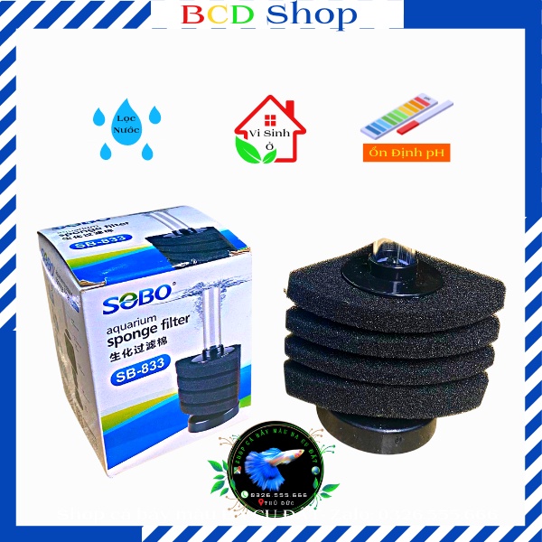 Lọc mút vi sinh sobo 833  hoặc 933
