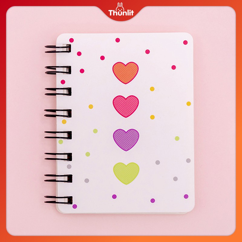 Sổ tay Thunlit mini nhỏ gọn đóng gáy xoắn ốc cỡ A7 dễ thương dành cho học sinh