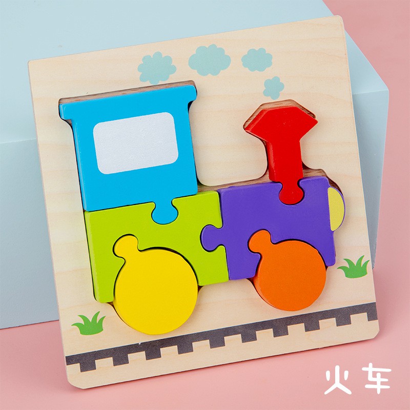 Bảng gỗ ghép hình 3D Montessori (KBX-698) trò chơi trí tuệ cho bé nhiều mẫu lựa chọn