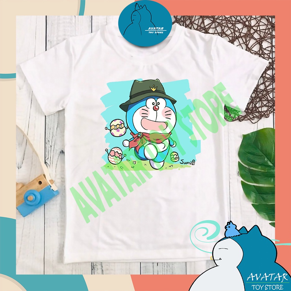 Áo Thun Unisex Mẫu Doraemon Cổ Tròn Tay Ngắn Tay Lỡ - Doraemon05