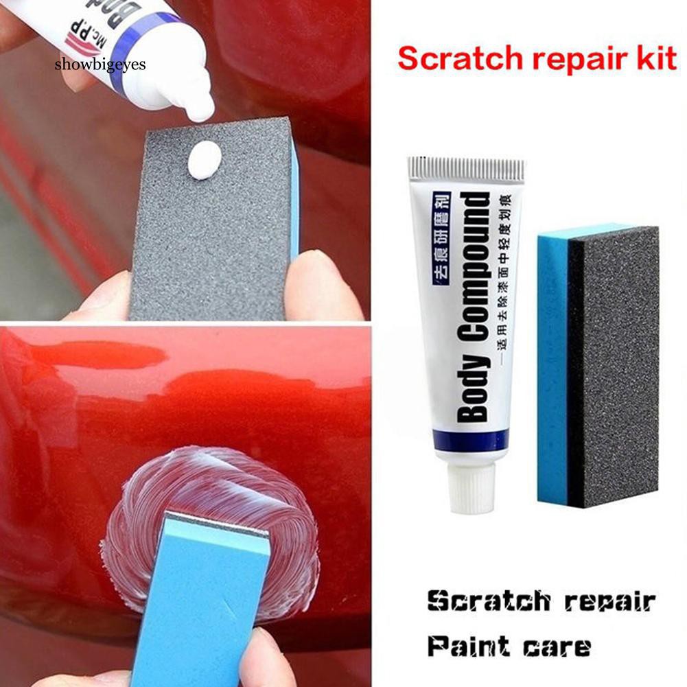SGEE 30ml Auto Car Body Paint Scratch Remover Polishing Repair Compound Sponge Brush