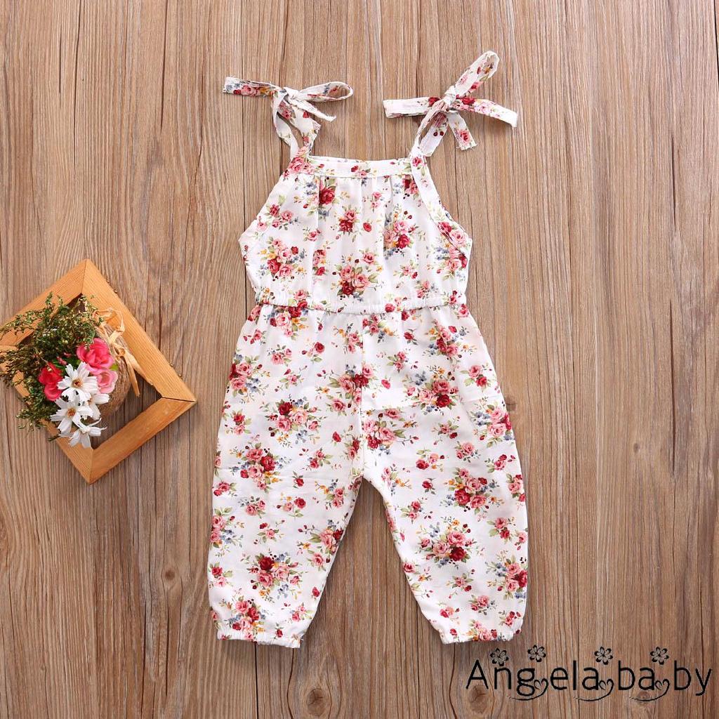 Kids Baby Girls Bodysuit Floral Romper Jumpsuit Outfit Playsuit Clothes